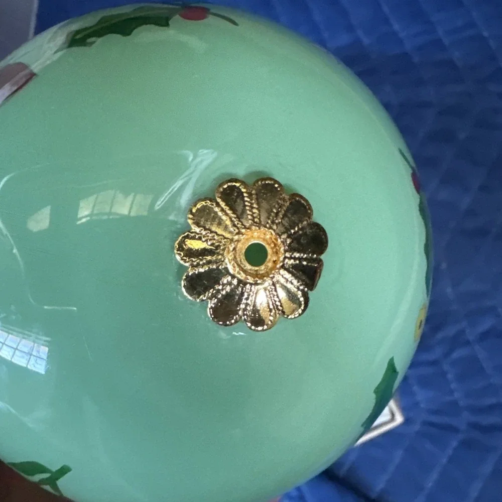 World Market Li Bien Green Woodland Gnome 2025 Glass Ball Ornament